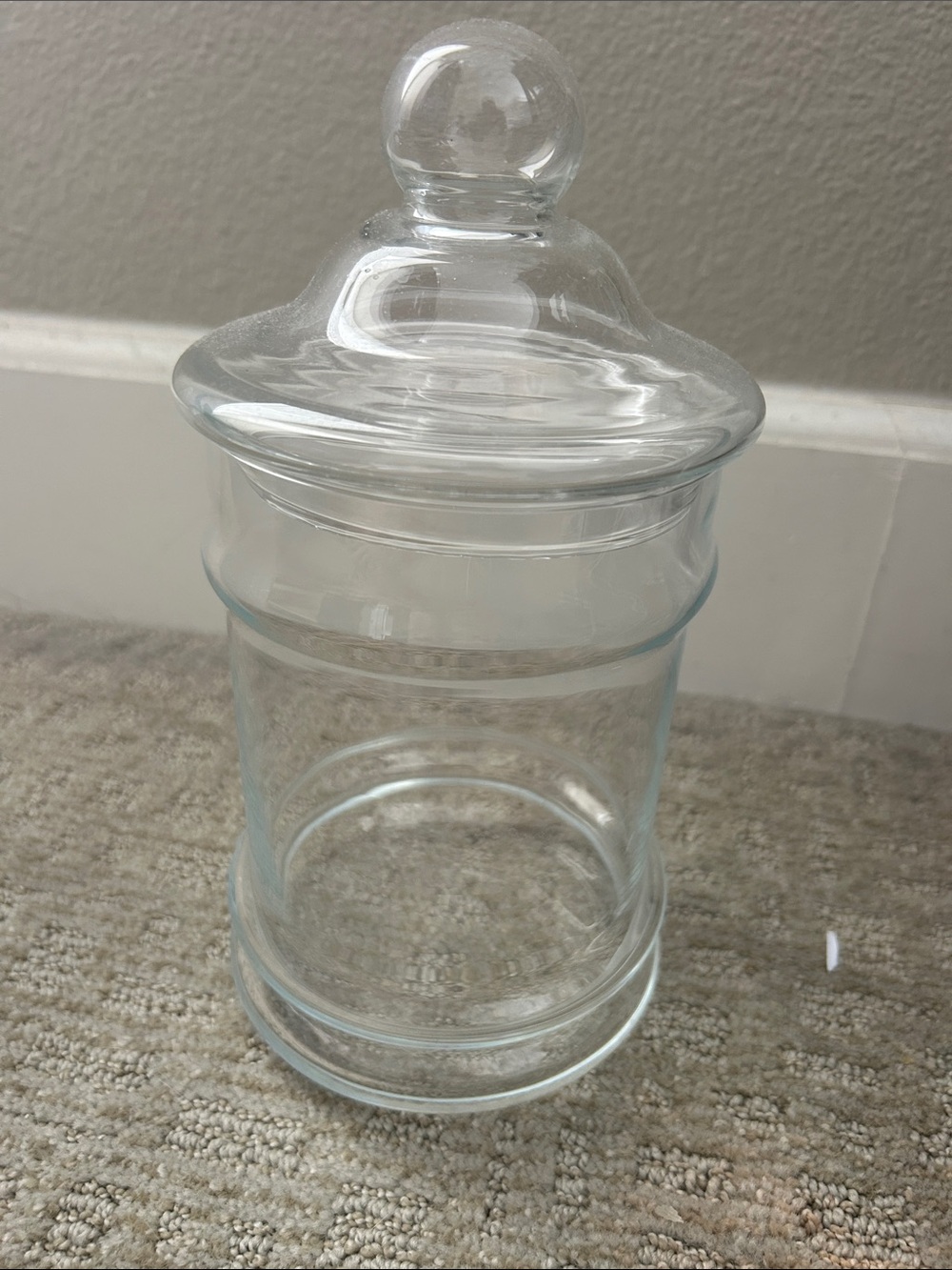 Clear Glass Apothecary Jar with Lid - Transparent